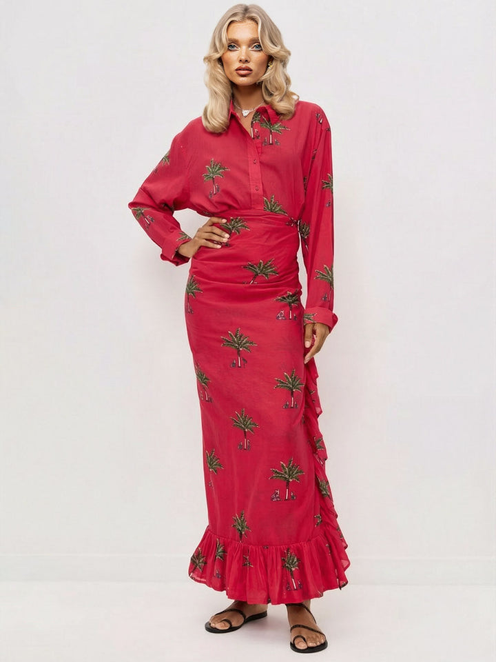 Casual Printed Button-Up Shirt