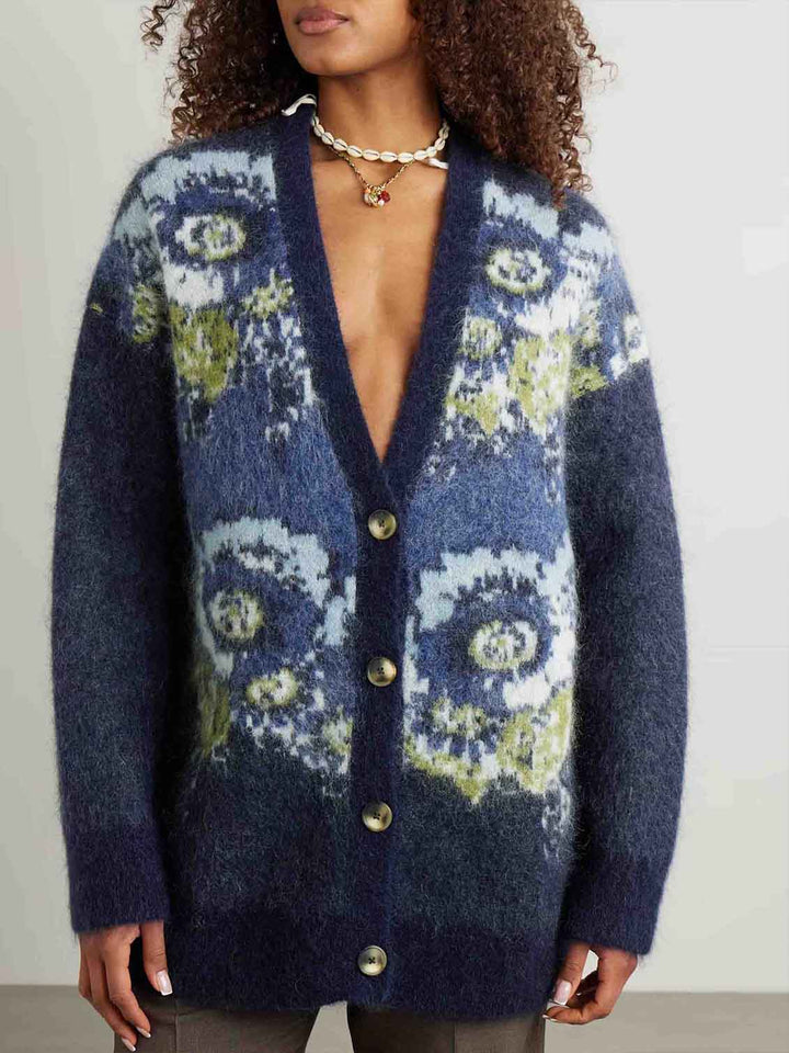 Casual Abstract Pattern Cardigan