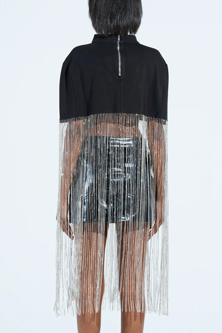 Fashion Tassel Patchwork Loose Party Top