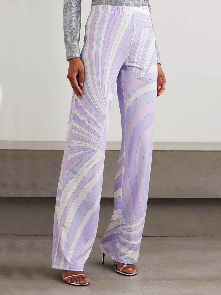 Unique Swirl Print Stretch Fitted Top