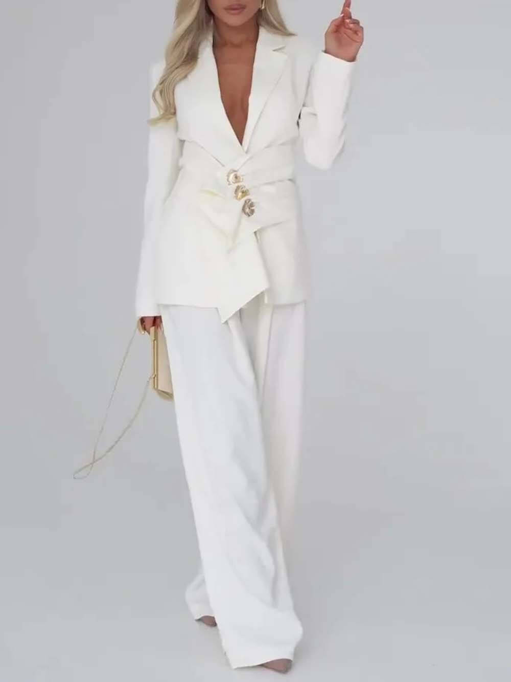 Unique Wrap-Style Blazer