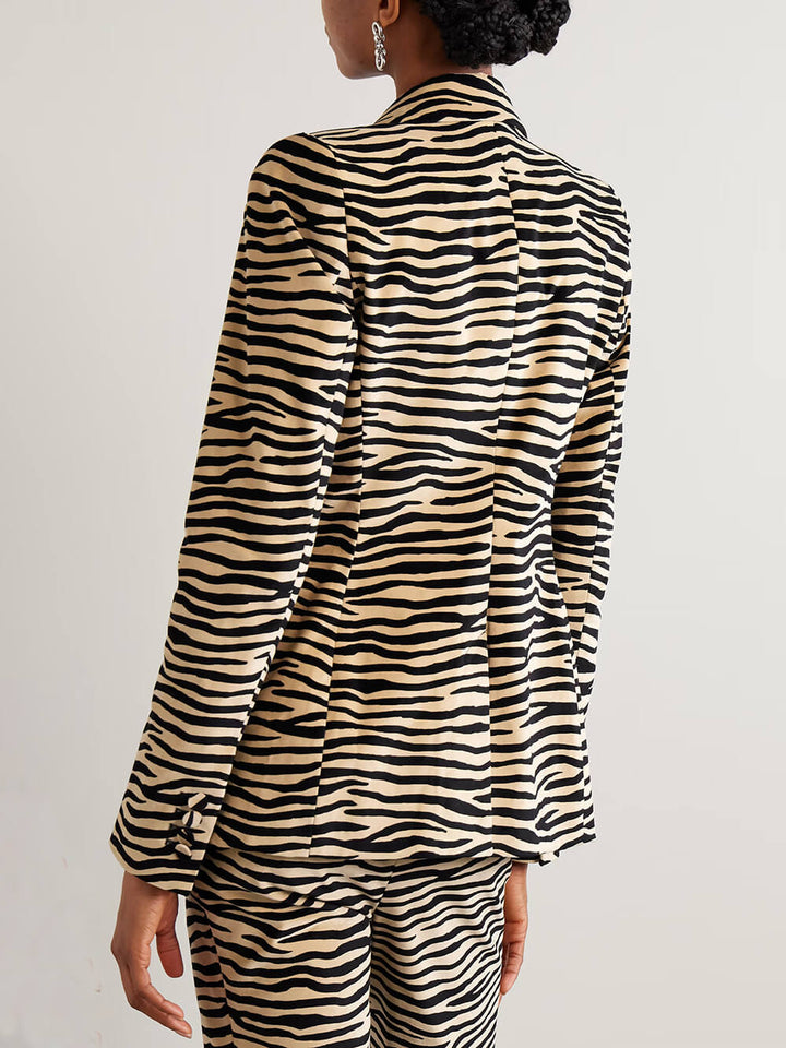 Exquisite Zebra Print Straight Leg Pants