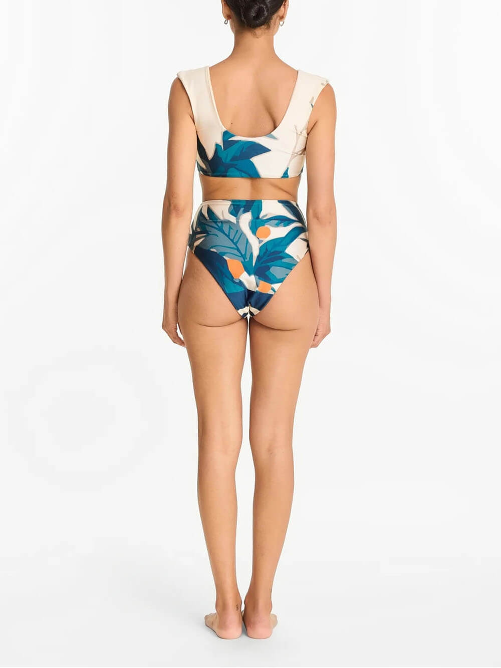 Sexy Tropical Leaf Print Bikini Set