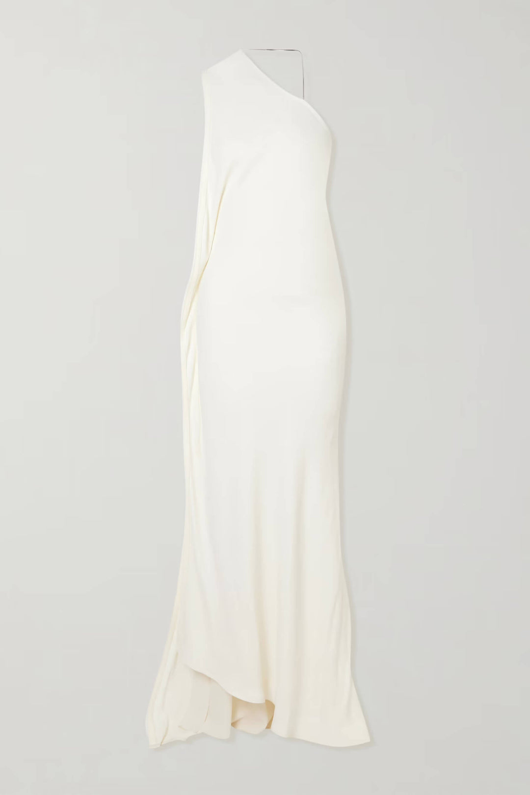 Elegant One-Shoulder Backless Embellished Draped Maxi Dress