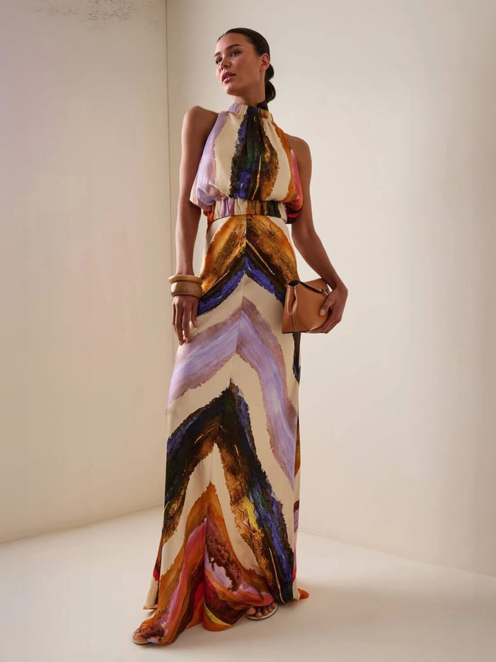 Elegant and Unique Abstract Print Camisole Top