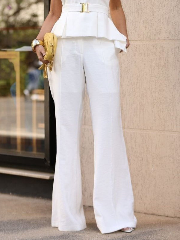 Elegant High-Waist Wide-Leg Pants