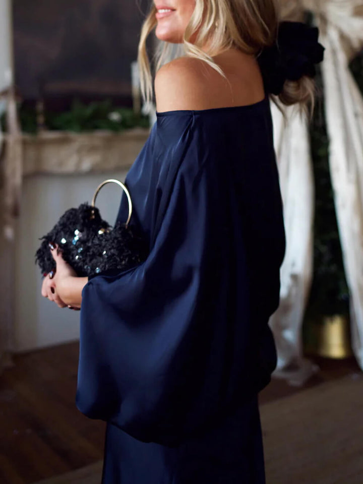 Exquisite Satin High-Waisted Maxi Skirt
