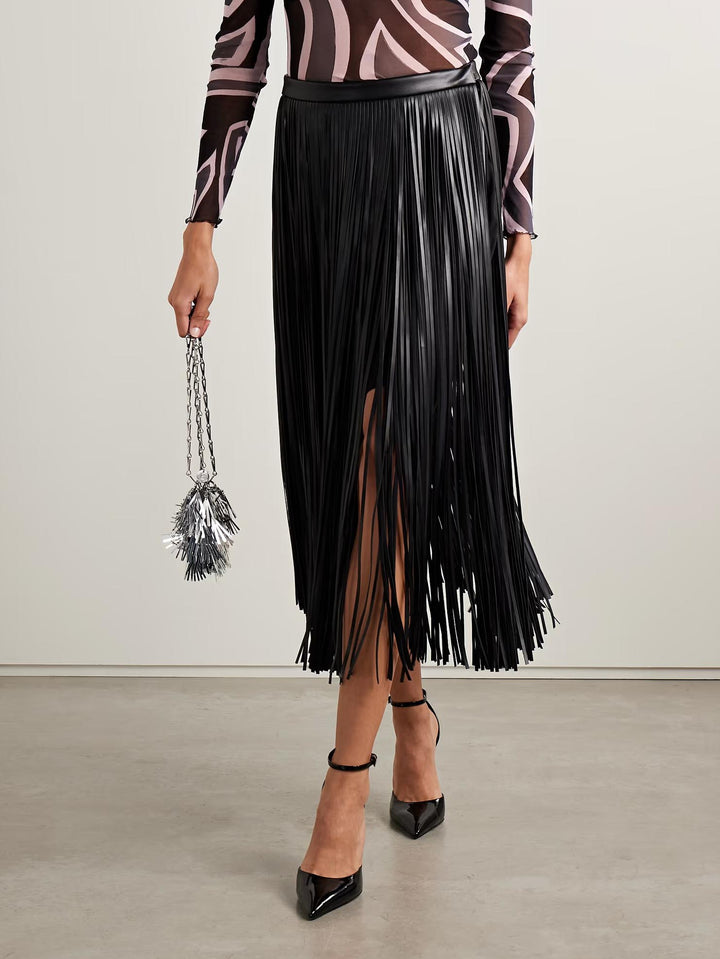 Retro Geometric Abstract Print Top Two-piece Set