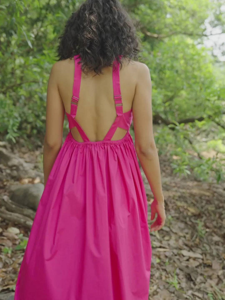 Vacation Style Backless Strap Dress