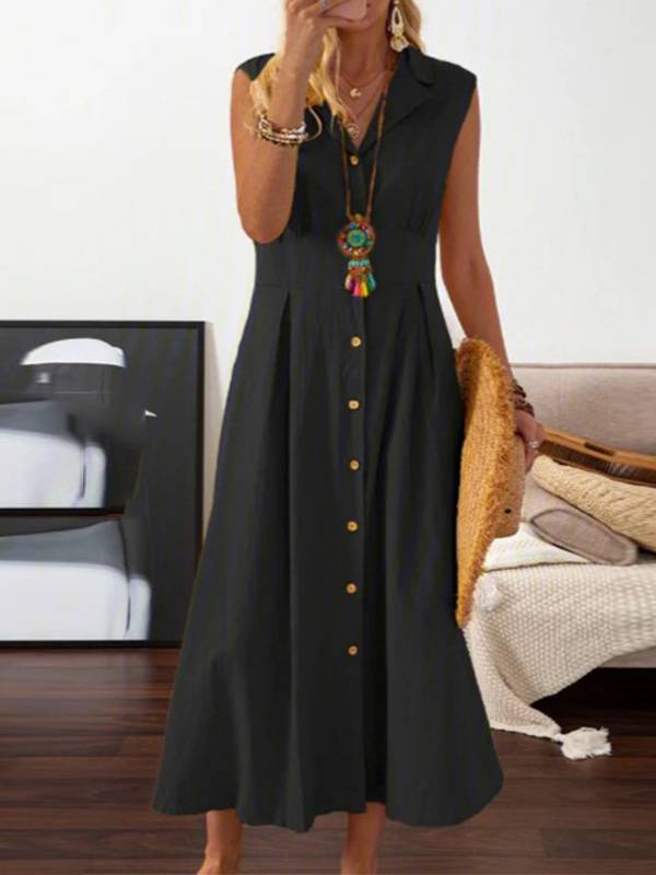 Lapel A- Line Dress