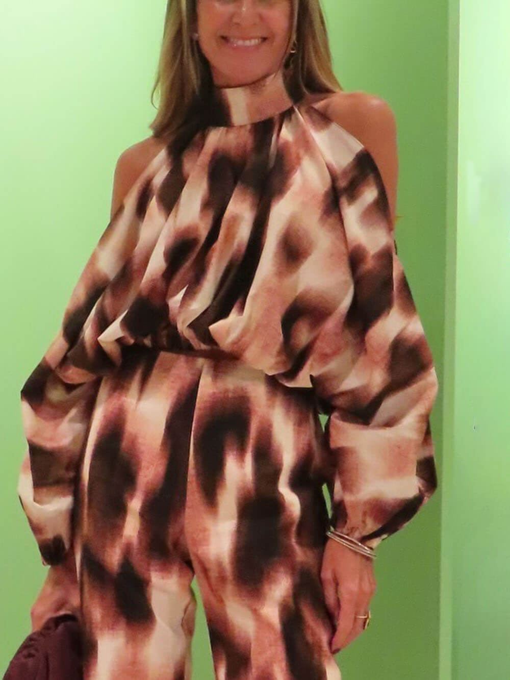 Unique Tie-Dye Print High-Waisted Loose Straight-Leg Pants