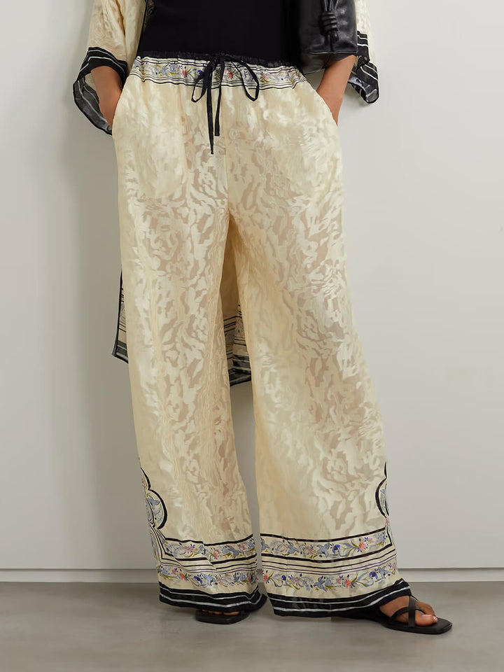 Unique Juniper Print Satin TunicTop