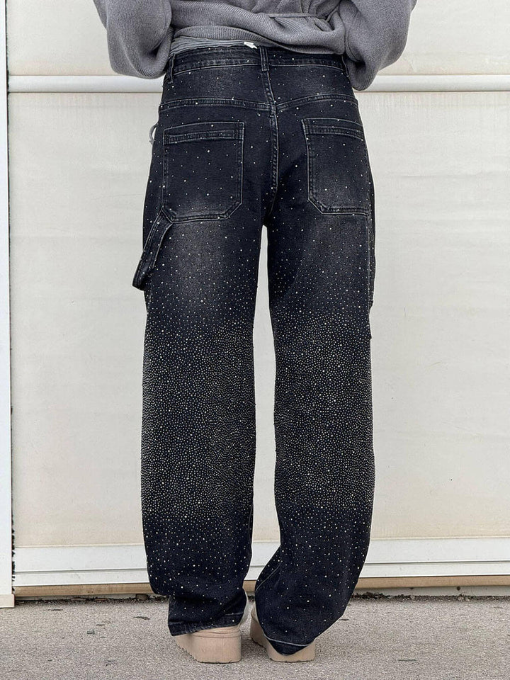 Classic Fashion Balloon Carpenter Shine Denim Jeans