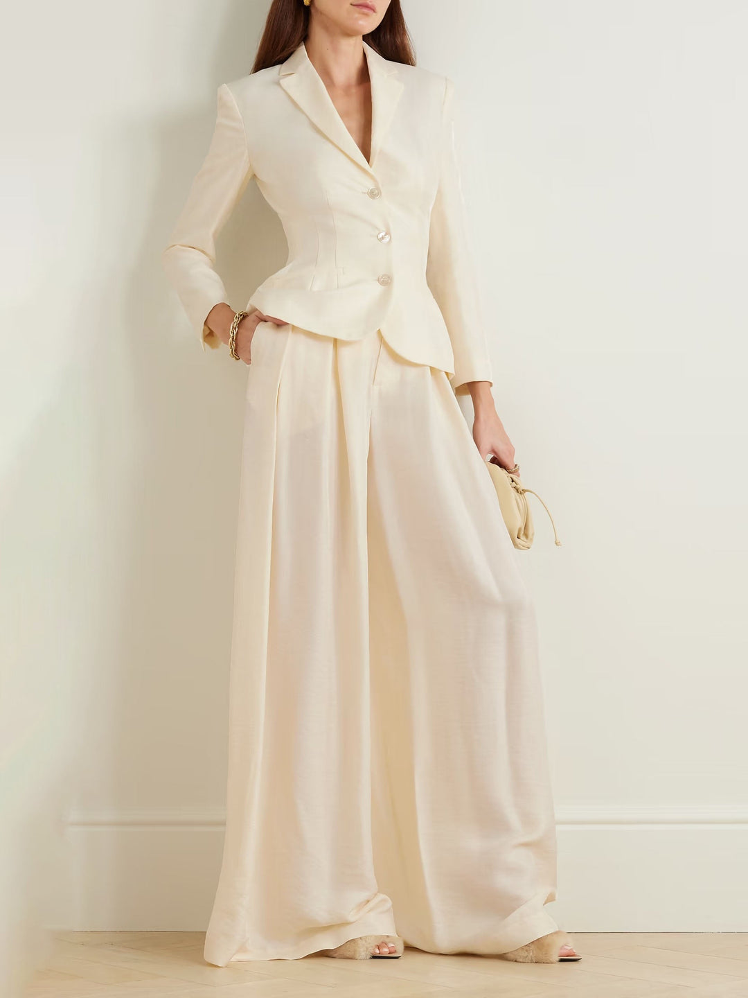 Elegant Tailored Waist Blazer